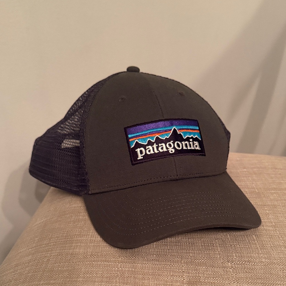 Patagonia Dark Gray Trucker Hat with Logo Patch